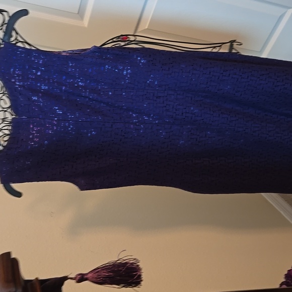 Puchased at Dillards is this Cotton Purple Lace Dress In Sz.2 - Picture 5 of 7